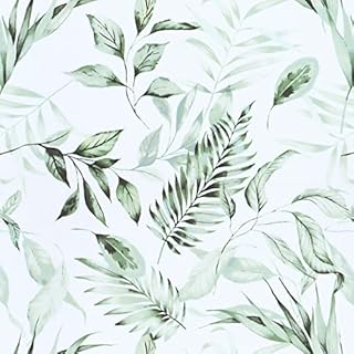 CiCiwind Leaf Wallpaper Self Adhesive Wallpaper Green Leaf Contact Paper Peel and Stick Wallpaper 39.5×300cm Sticky Back Plastic Removable Vinyl Film for Bedroom Living Room Kitchen Wall Furniture