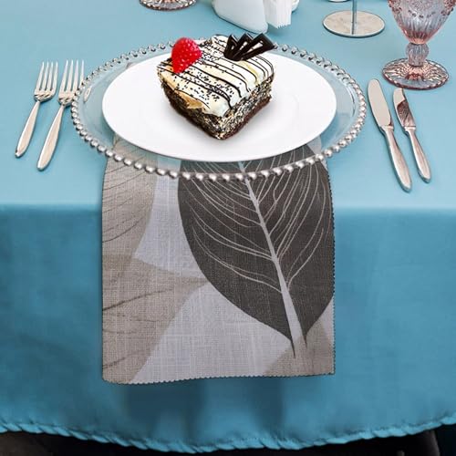 Servilletas de tela cuadradas con patrón floral blanco x4 miniatura 4