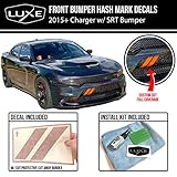 Luxe Auto Concepts Charger Front Bumper Hash Stripes - Reflective Red