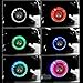 Riloer Car Tire Wheel Lights Wheel Tire Air Valve for Car Bicycle Motorcycles, Hub Lamp Cap Light with Motion Sensors, Multicolor LED Tire Light Gas Nozzle, 4-Pack