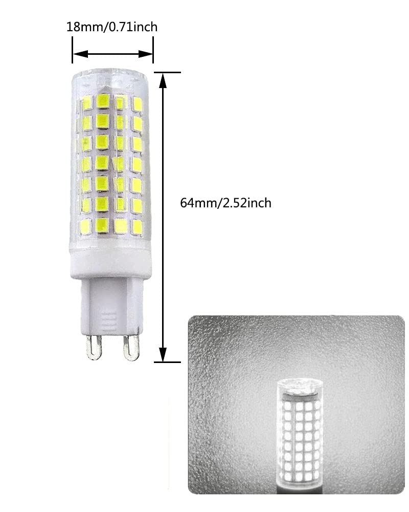 30er LED-Lampen G9 9W gleichwertige Halogenlampen 80W G9 800LM Energiesparlampen Lampenfassung G9 LED Lampe AC 220-240V Nicht Dimmbar Kaltweiß 6000K G9 Kapsel