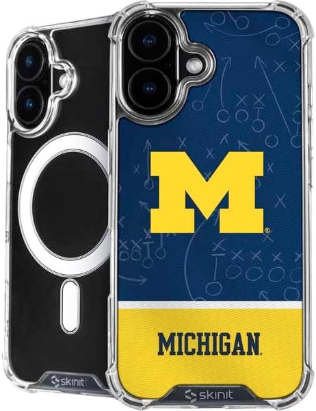 Skinit Phone Case Compatible with MagSafe iPhone 16 Plus - Officially Licensed University of Michigan Wolverines M Design