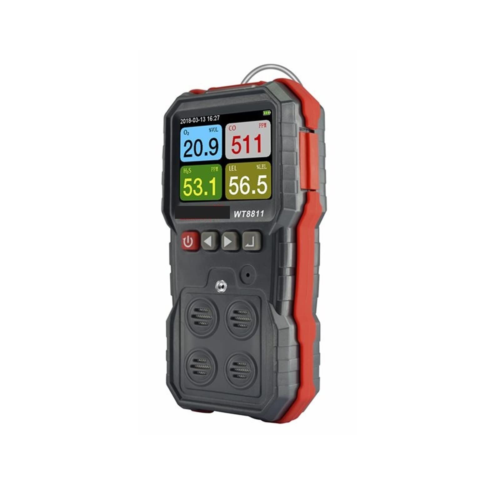 Tragbarer Verbundgasdetektor CO-Monitor Kohlenmonoxid-Detektor Schwefelwasserstoff HS-Sauerstoff-Tester for brennbare Gase Akustischer Alarm