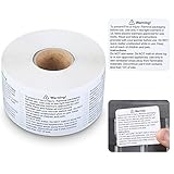 600 Pieces Wax Melt Warning Labels for Clamshell Warning Labels for Wax Melt Molds, 1.8 x 1.5 Inches(White)