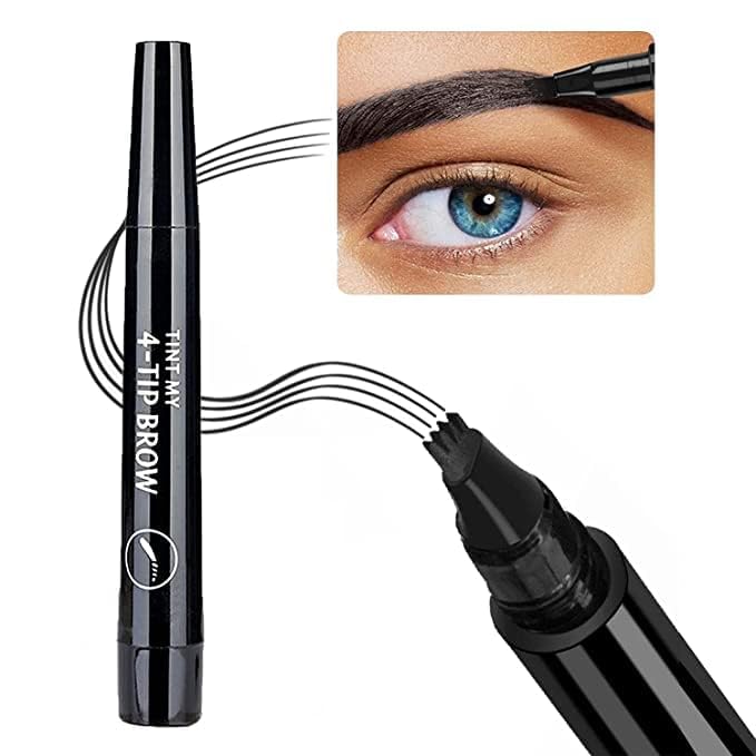 Waterproof Eyebrow Pen - Microblading Eyebrow Pencil with a Micro-Fork Tip Applicator - Creates Natural Looking Brows Effortless