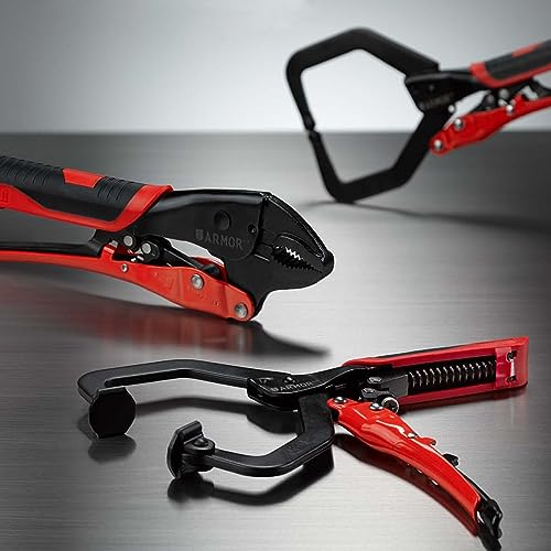 ARMOR TOOL Locking C Clamp Vice Grips - 7\" Welding Clamps with Auto Adjust Design & Comfortable Grips Armor Tools A06200G - Thumbnail 6
