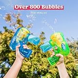 JOYIN 2 x 148 ml, 2 pistolety do baniek mydlanych dla dzieci, z płynem do baniek mydlanych, dmuchawki do baniek mydlanych, na imprezę z bańkami mydlanymi, prezent urodzinowy, do aktywności na świeżym