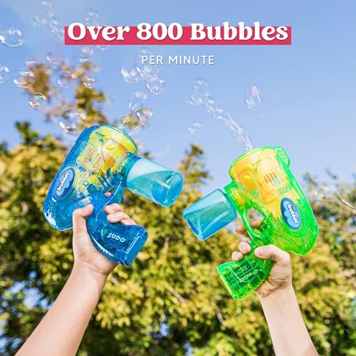 JOYIN 2 Bubble Guns Blaster Kit with 2 Solution for Kids, Automatic Bubble Maker Blower Machine for Party Favors, Birthday, Outdoor & Indoor Activity, Summer Toy by JOYIN - Image 2