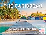 Caribbean Calendar 2026 Tropical Beach Islands Monthly Wall Calender 12 Month | American Made In The USA
