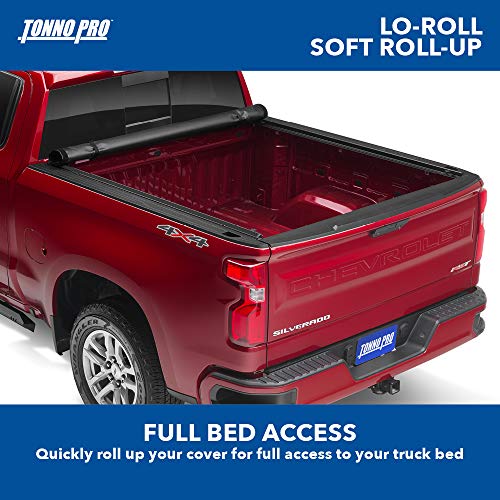 Image of Tonno Pro Lo Roll, Soft Roll-up Truck Bed Tonneau Cover | LR-3045 | Fits 2015 - 2020 Ford F-150 5' 7 inch Bed (67 inch)