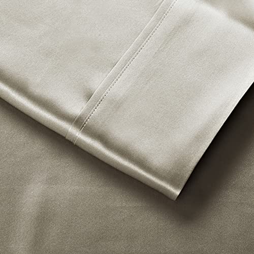 Silk like Satin Sheets, Queen Size Bed Sheet Set, Taupe, 6 Piece by Lanest Housing - Used condition - Image 5