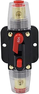 1pcs 30-150A Circuit Breaker with Automatic Reset DC 12-42V Car Marine Boat Yacht RV Power Insurance Switch Audio Fuse Holder Protect(80a)