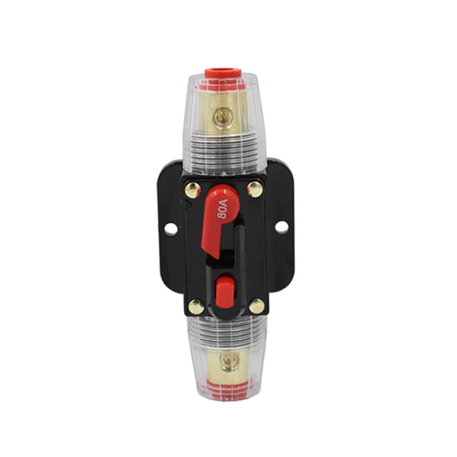 LHNBGTUIW 1pcs 30-150A Circuit Breaker with Automatic Reset DC 12-42V Car Marine Boat Yacht RV Power Insurance Switch Audio Fuse Holder Protect(80a)