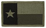 OD Green Subdued Texas State Flag Patch – 3.375' x 2' Embroidered Patch (Hook-Fastener)
