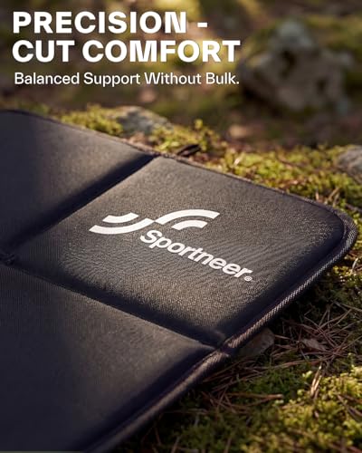 Sportneer Sitzkissen Outdoor, Sitzunterlage Outdoor Wasserdicht Oxford-Stoff Thermo Sitzkissen Faltbar FüR Camping, Wandern, Stadion Und Unterwegs，grau