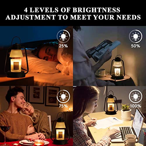 Modern Candle Warmer Lamp, Wax Melter For Scented Candles, Electric Candle Lamp, Compatible With Most Candle Jar Candles, Top Candle Lamp With 2 Light Bulbs (White) #TOP3