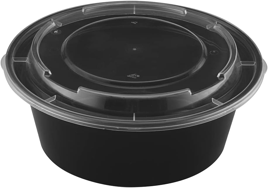TIYA Takeout Containers Plastic Food Storage ToGo Round