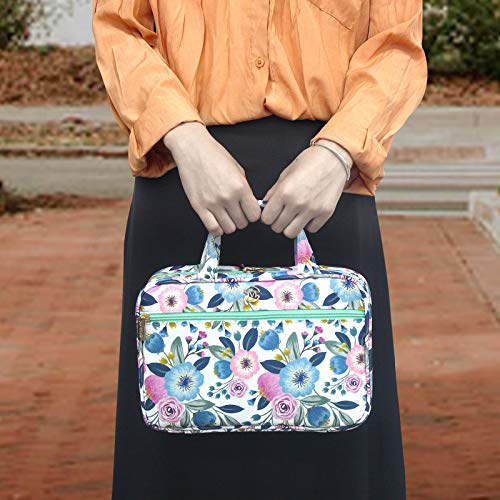 G-LEAF Bible Cover Case/Book Cover Floral Pattern with Handle Fits and Bible Tab for Standard Size Bible,7.5x10.4x2.5 in