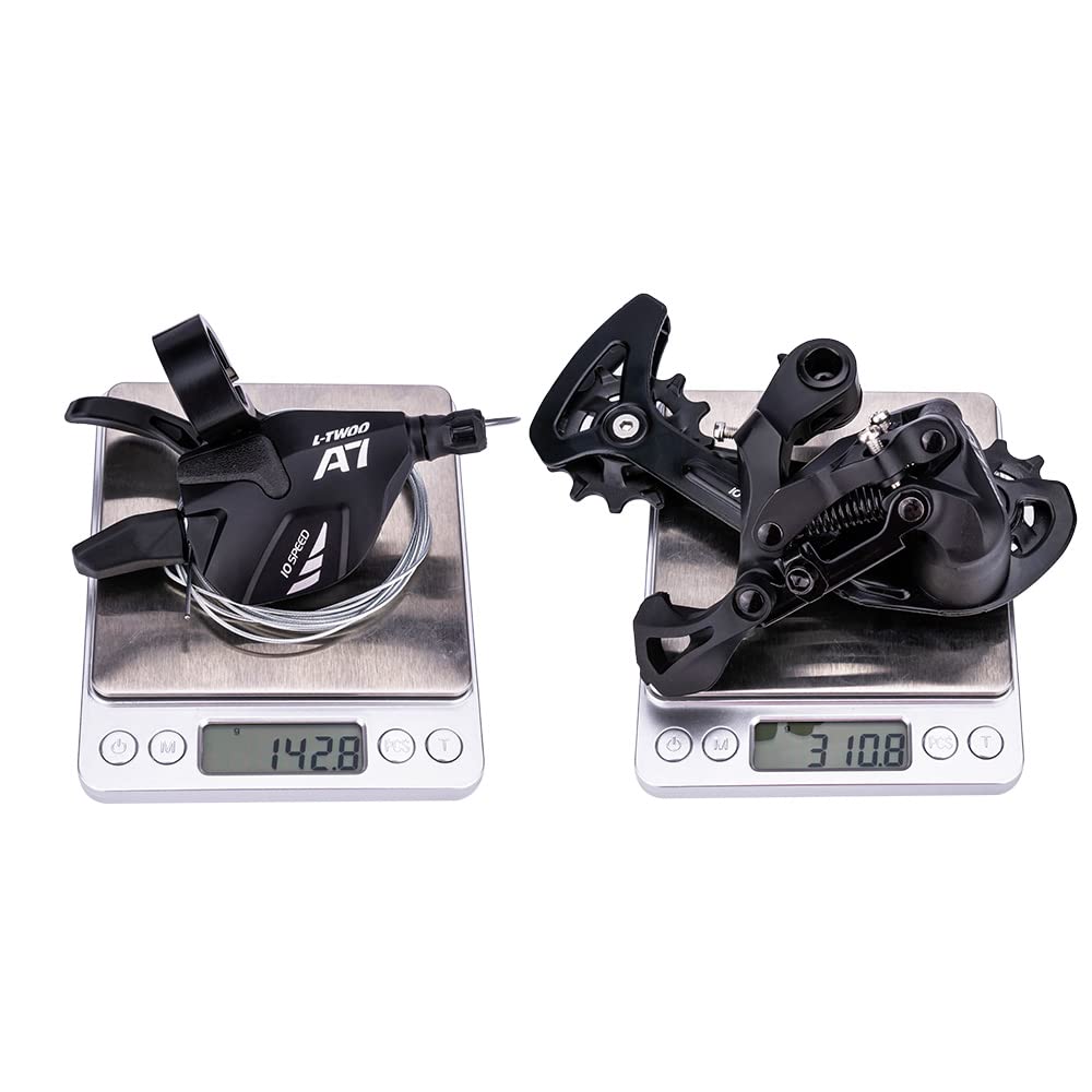 Desviadores para Bicicletas A7 10 Shifter Groupset MTB Bike 1X10 Palanca de gatillo de Velocidad Interruptores de Cambio Trasero Cassette Compatible (Color : 10 Speed Derailleur)