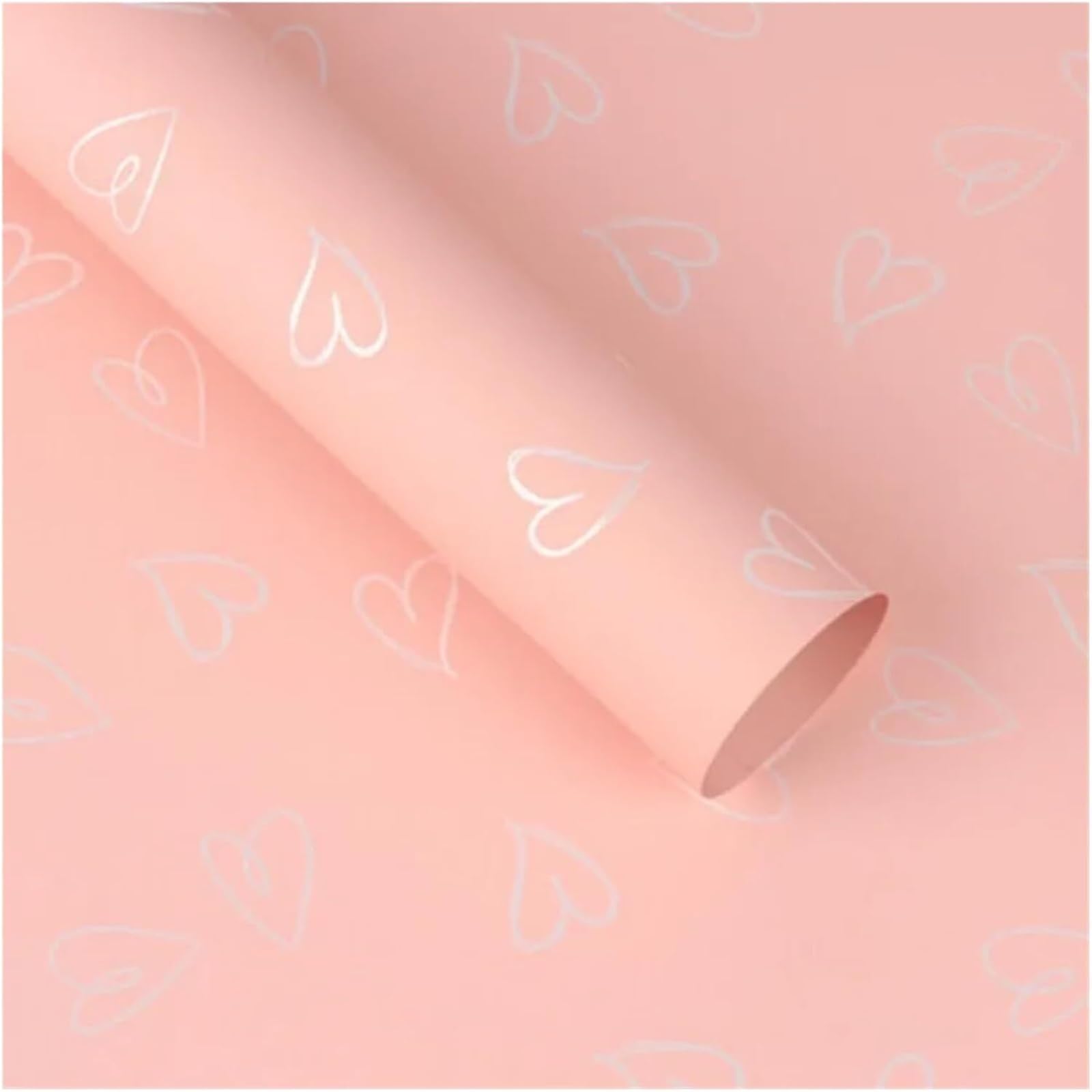Papel para Envolver Ramos, Papel de Regalo Decorativo con Forma de corazón, 58 x 58 cm, 20 Unidades