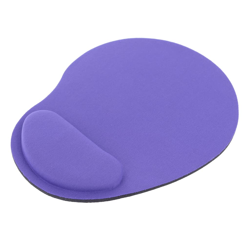 REY Tappetino per Mouse con poggiapolsi in Gel, Comodo, Computer ergonomico, Lilla