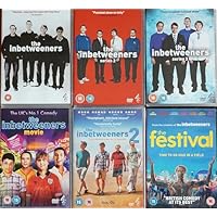 THE INBETWEENERS 1-6 COMPLETE COLLECTION / 1. SERIES 1 / 2. SERIES 2 / 3. SERIES 3 / 4. THE MOVIE / 5. THE MOVIE 2 / 6. THE FESTIVAL = ULTIMATE 6x UK DVD SET