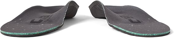 Icebug Comfort Insoles with Dynamic Arch Support, Charcoal High Arch, M 4/W 5.5-6