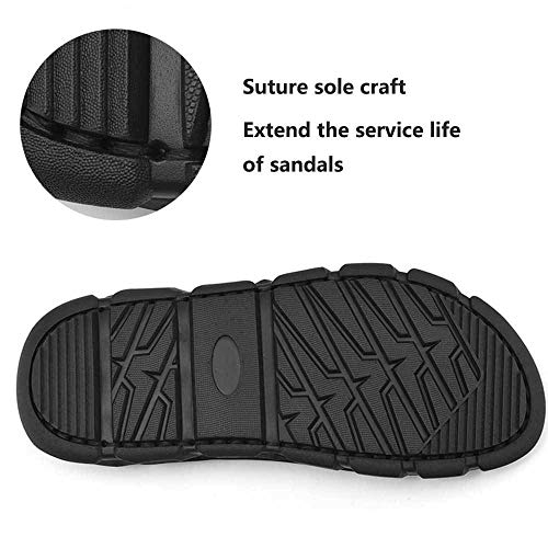 UPIShi Men's Closed Toe Leather Fisherman Adjustable Lightweight Outdoor Beach Sandals3