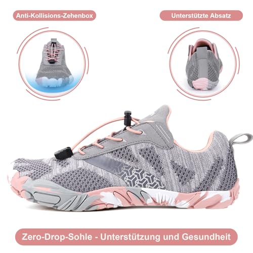 Image of Hike Footwear Barefoot Shoes, Pro Barefoot Shoes Women Men, Athletic Hiking Shoes, Minimalist Water Shoes Breathable Quick Dry Zero Drop Trail Running Shoes with Non-Slip Sole & Wide Toe Box