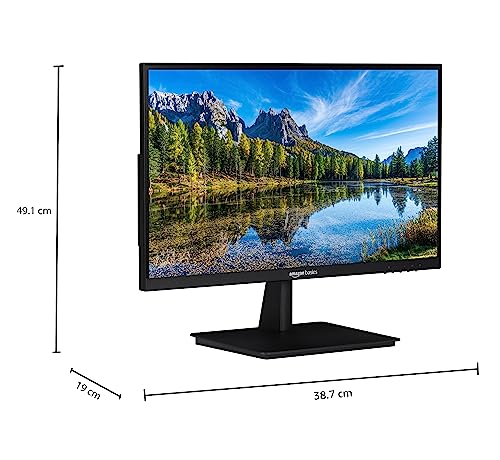 Image of amazon basics 21.5 inch Full HD, Slim LCD Monitor with LED Back Light Technology, Stylish Bezel-Less Design, Wide Angle, in-Built Speakers, Flickerless