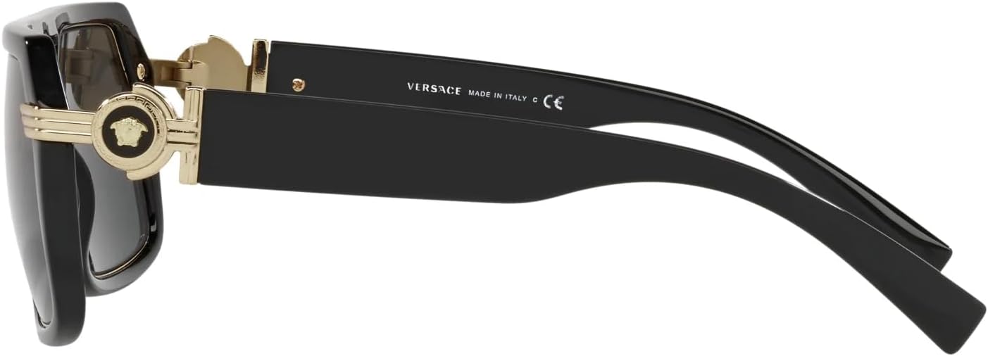 Versace Man Sunglasses Black Frame, Dark Grey Lenses, 58MM - Image 4