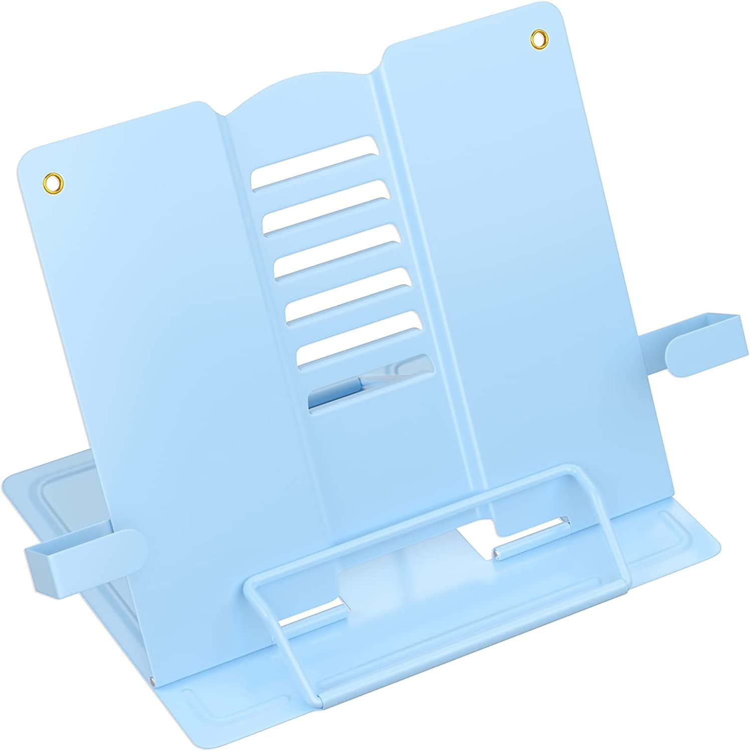 NEAR STOP Book Stand for Reading, Adjustable Reading Rest Holder, Portable Adjustable Reading Rest Holder Cookbook Document Holder for Home Office School (1 PCS) (Sky Blue)