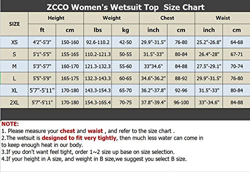 ZCCO Wetsuits Top Jacket 1.5mm Neoprene Suits Women Men Wetsuit Jacket Long Sleeve Dive Scuba Wet Suit Shirt Front Zip Wetsuits Shirts Vest for Spearfishing,Snorkeling,Surfing (women-black - Image 3