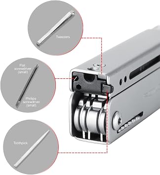 ROXON M3 13 in 1 Multi Tool EDC Knife And Scissors with Toothpick & Tweezers Practical Small and Exquisite Multitool