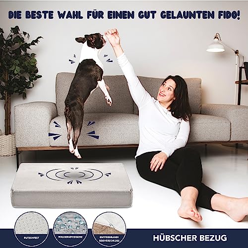 ZENAPOKI Hundebett - S - Orthopädisches Hundekissen für Hunde, Gut die Gelenke - Waschbar Abnehmbare Bezug, 60x40x9cm