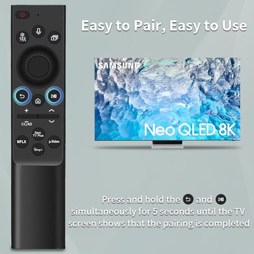 Image of for Samsung-Smart-TV-Remote-Replacement, for Samsung QLED OLED Smart TVs | Voice Function, 4 Shortcut Buttons