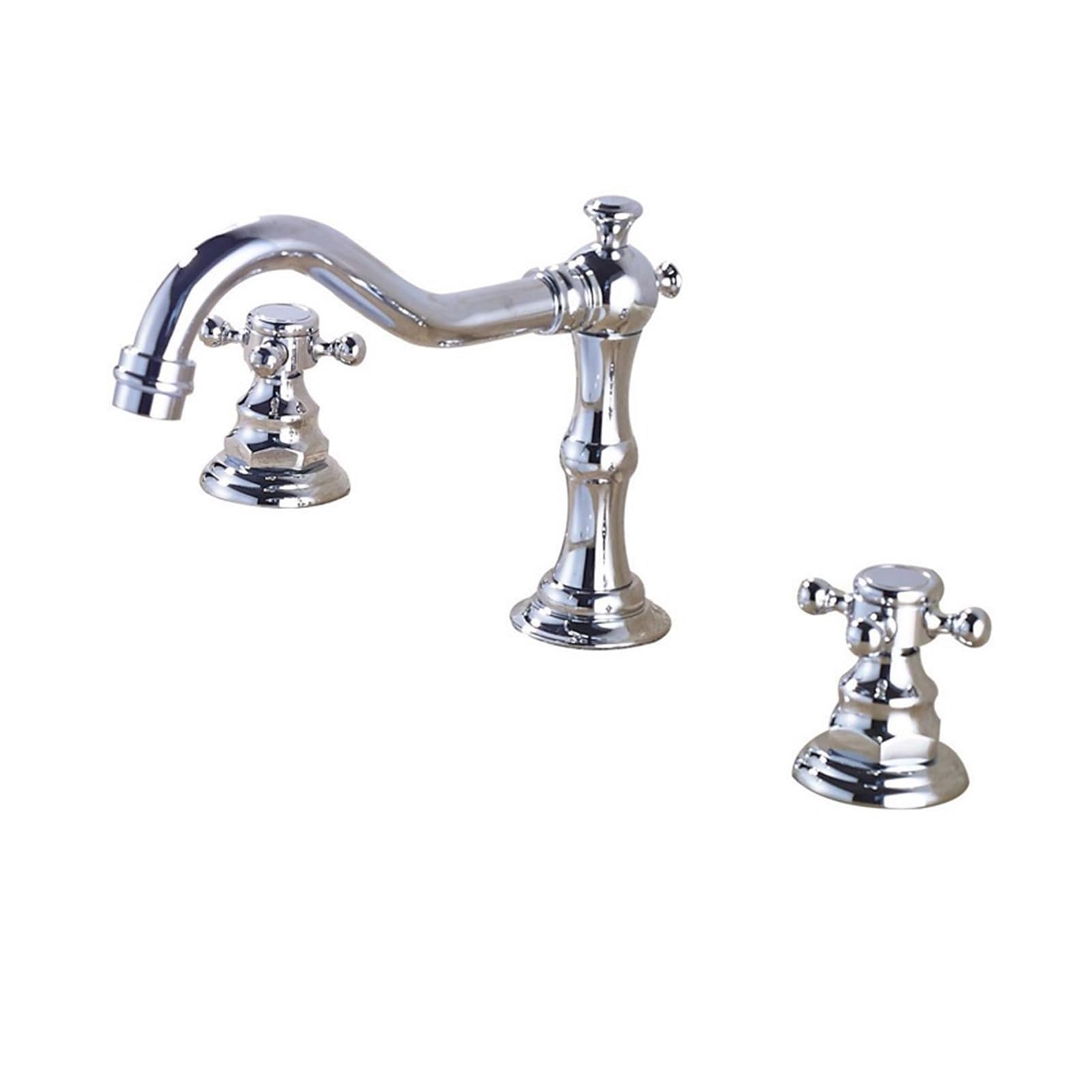 ZQFHSX Kitchen Sink Faucet, Deck Mounted Basin Faucet Widespread Dual Handle 3 Holes Mixer Multicolor(Cromo)