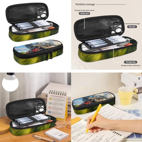 3 Pcs Backpack for School, Kids Backpack for Girls Train and Cloud Print with Lunch Box Pencil Case Set for Teen Girls Elementary Primary Middle High College4