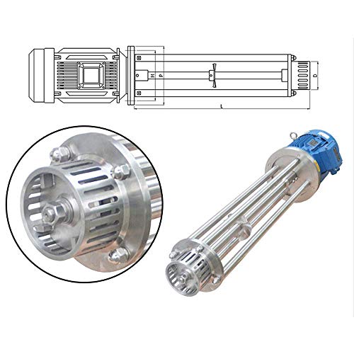 HayWHNKN High Speed Homogenizer High Shear Mixer Emulsifier Disperser Machine 220V 2.2KW Lab & Factory