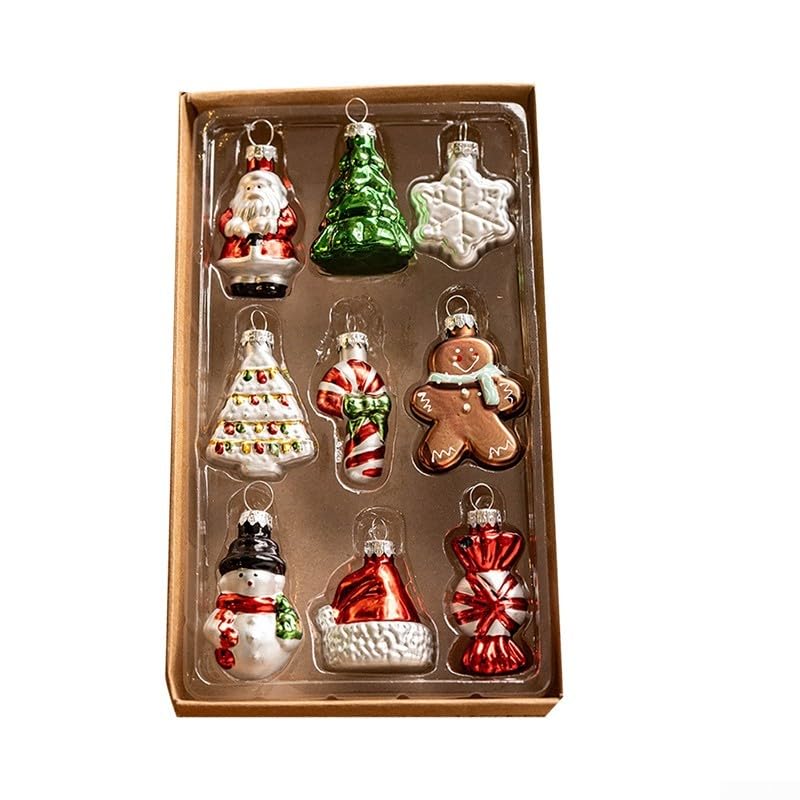 ZAMETTER Weihnachtsbaumschmuck-Set, 9-teilig, festliche...