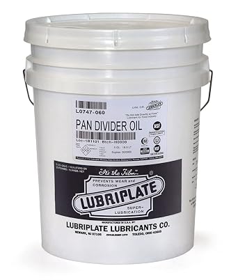 Lubriplate L0747-060 Pan Divider Oil Food Grade, USP White Mineral Oil, 5 Gallon Pail