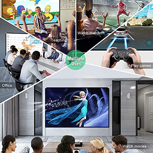 Projector Screen With Stand 100 Inch Portable Projection Screen 16:9 4K Hd Rear Front Projections Movies Screen For Indoor Outdoor Home Theater Backyard #TOP6