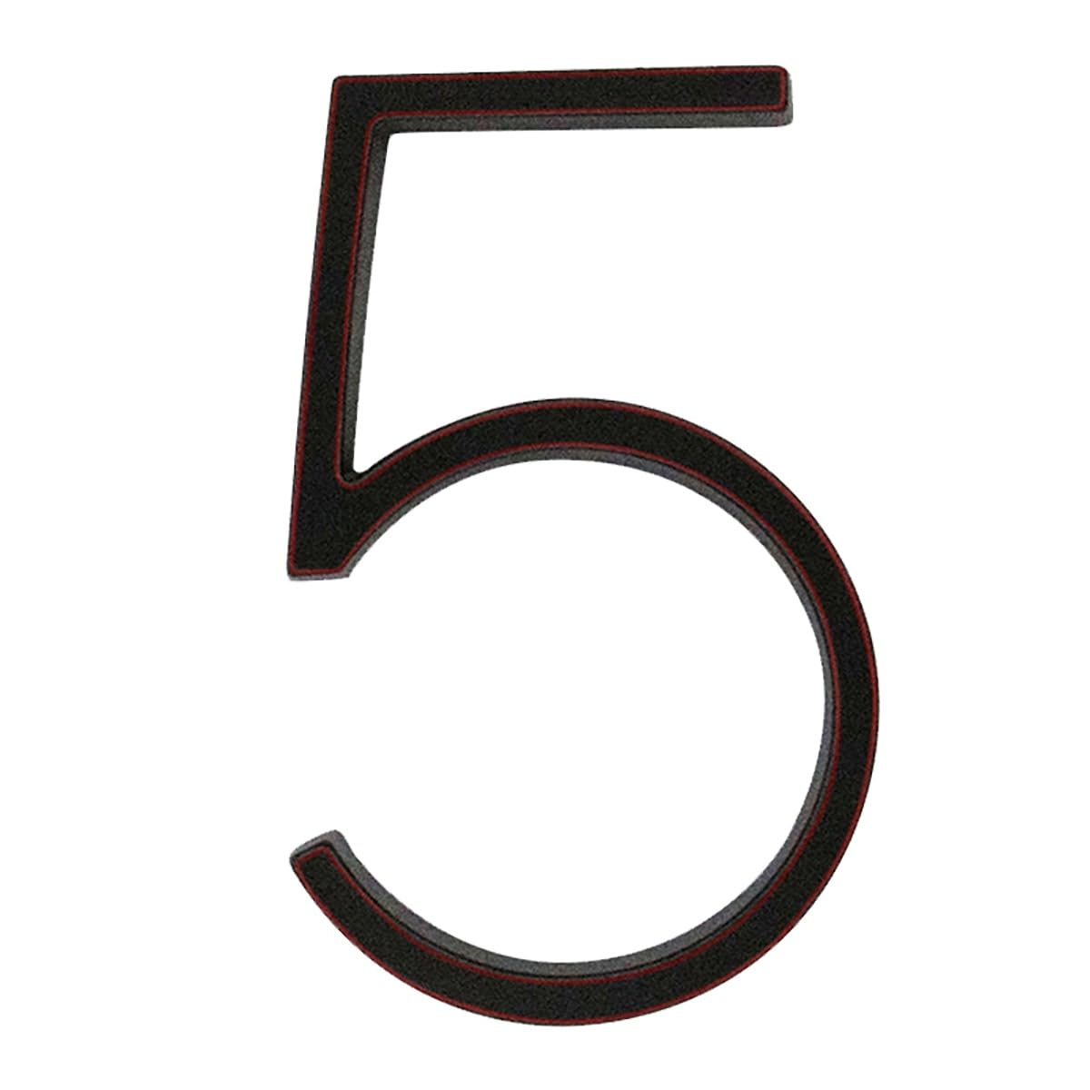 Duże numery domów, 5-calowy pływający metalowy numer domu, duży, nowoczesny dom, na zewnątrz, drzwi, 127 mm, stop cynku, czarne cyfry, tabliczka adresowa(5)