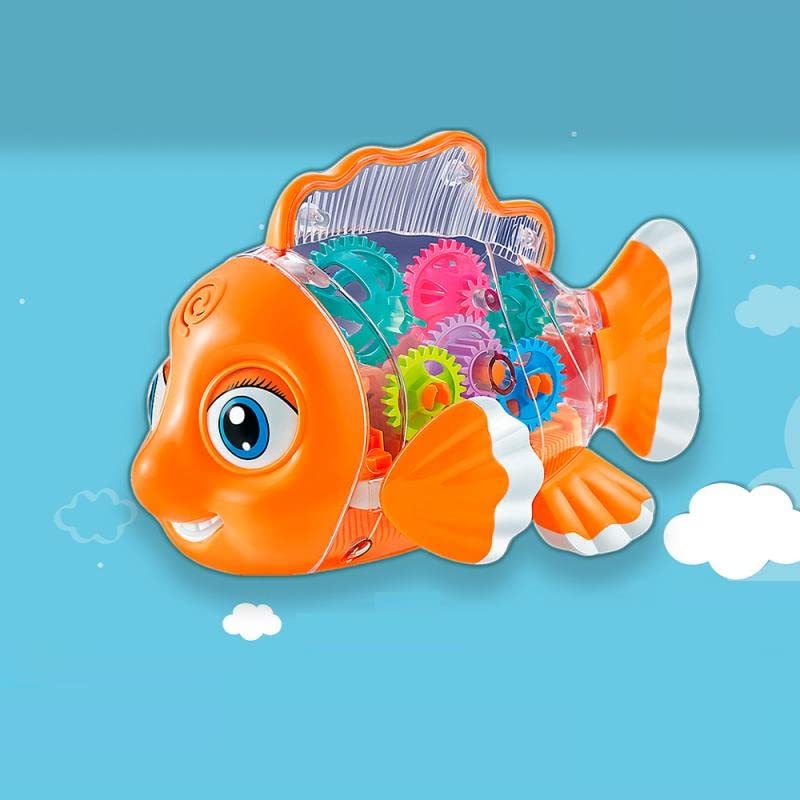 Quasar Transparent Concept Fish Toy Electric Mechanical Gear Fish with Colorful Light and Charming Music, Moving Gears, Great Birthday Gift Little Kids for Boys Girls - Multicolor (B0BFFKLSRN) Amazon Price History, Amazon Price Tracker