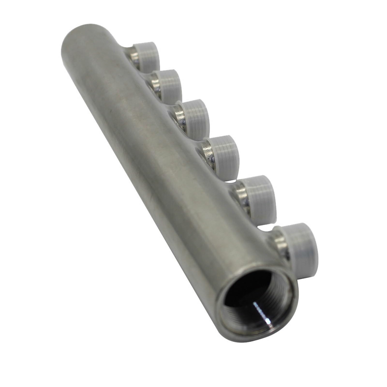 Colector de distribución agua acero inoxidable 3/4 * 1/2 para sistema bajo suelo (2-12 puertos) Un extremo abierto y otro cerrado(8 port)