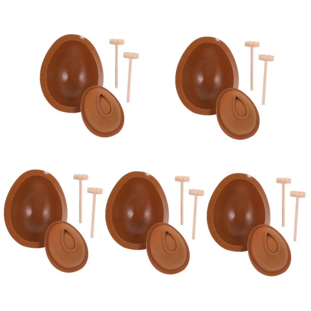 Amosfun 5 Juegos molde de chocolate cortadores de galletas cortadores galletas paleta bricolaje dulce moldeador moldes de helado cromo tapa moldes de silicona moldes de huevo gel de sílice