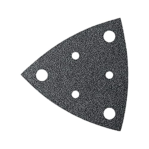 Fein MultiMaster Vacuum Sanding Sheets with Hook and Loop Attachment - Perforated, 60 Grit, 50-Pack - 63717109013