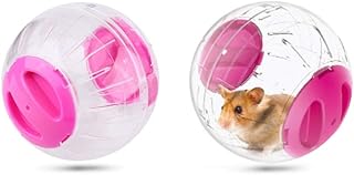 Balacoo Fitness Wheels Small Animal Toys Small pet Running for Hamster Guinea Pig Balls Little Critters Toys Pet Rolling Toy Mini Bunny Hamster Exercise Ball Crystal Transparent Ball