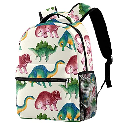 Sac à dos d'école multicolore pour ordinateur - Motif chat et licorne
