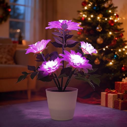 Image of Artificial Sunflower Flower Lamp, Anniversary Christmas Birthday Gifts for for Women Mom Granddaughter Girlfriend Friend Wife, Dimensions Night Light Decor for Bedroom Bar Coffee Shop